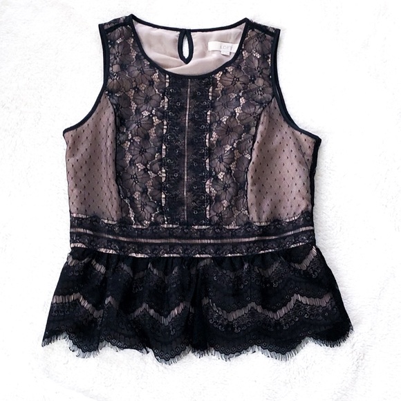 LOFT Tops - Ann Taylor Loft Petites Floral Lace Dressy Tank